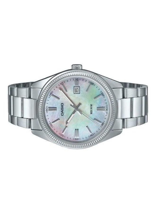 CASIO Quartz Mother of Pearl Dial Stainless Steel Strap Pair Watch MTP/LTP-1302DS-7AV - Image 4